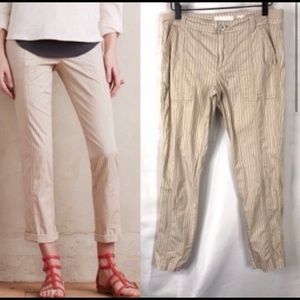 Anthropologie Hei Hei Pinstripe Beach Trousers 27
